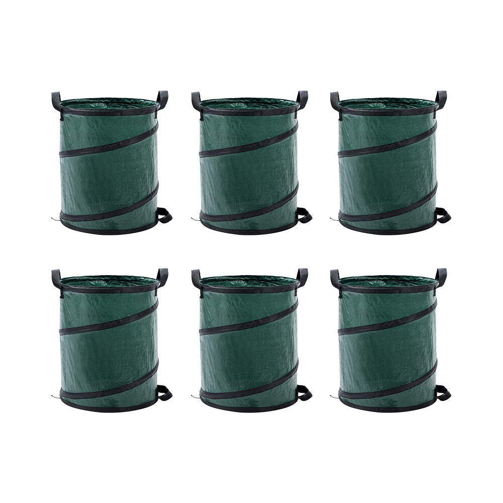 Boxsweden Durable Garden Foldable/Pop Up Bag with Carry Handle 98L 56cm (6 Pack)