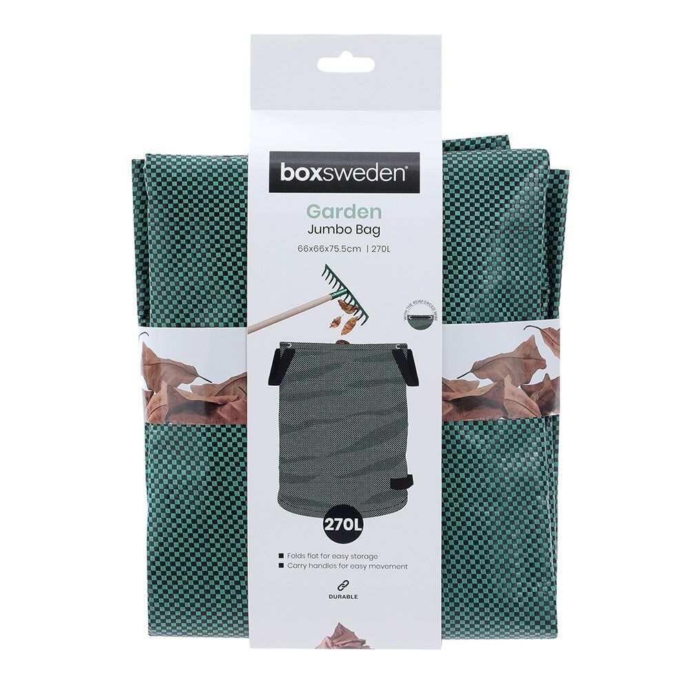Boxsweden Durable Garden Foldable and Convenient Bag Jumbo 270L 66x66x75.5cm (3 Pack) — image 5