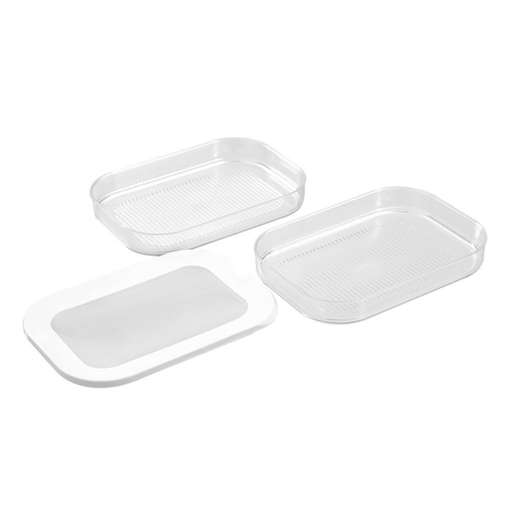 Lemon and Lime Fresh Seal 2 Section Stackable Fridge Food Storer 2x750ml (6 Pack) — image 3