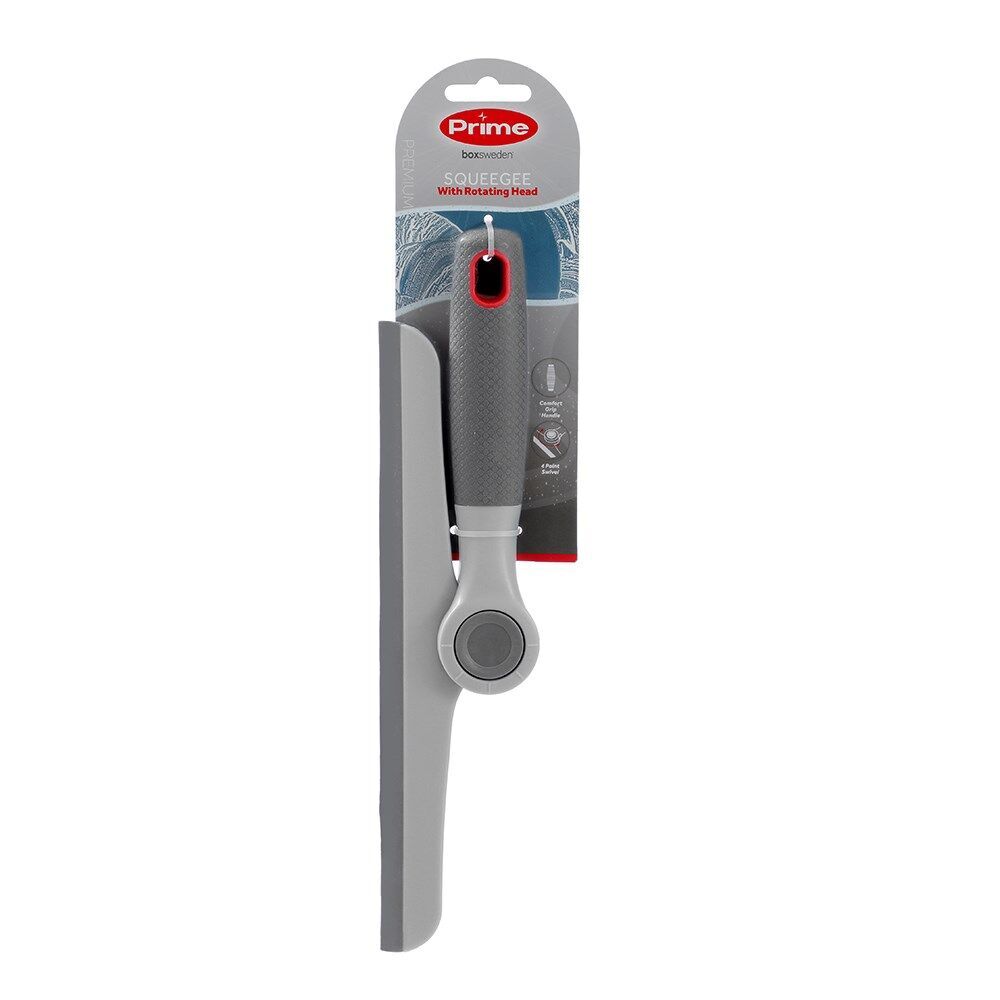 Boxsweden Prime Indoors Cleaning Squeegee w/ Rotating Head & Grip 24cm Grey (24 Pack) — image 2