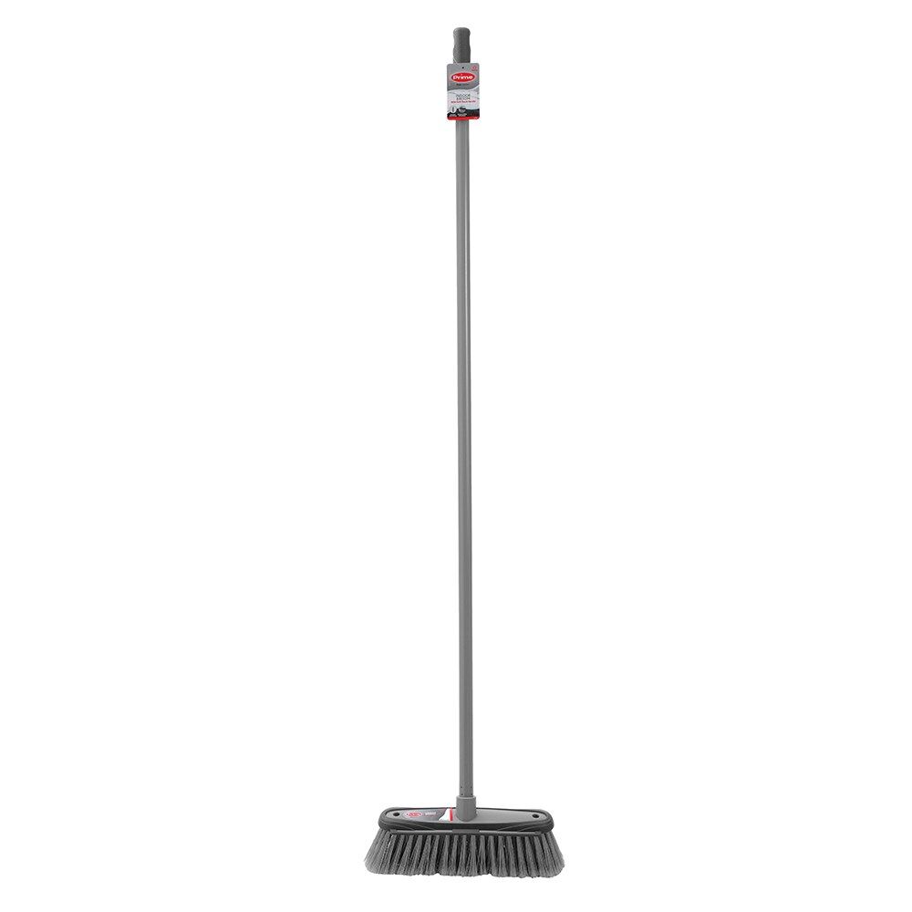 Boxsweden 1.2m Grey Prime Premium Indoor Broom w/ Long Comfort Grip Handle