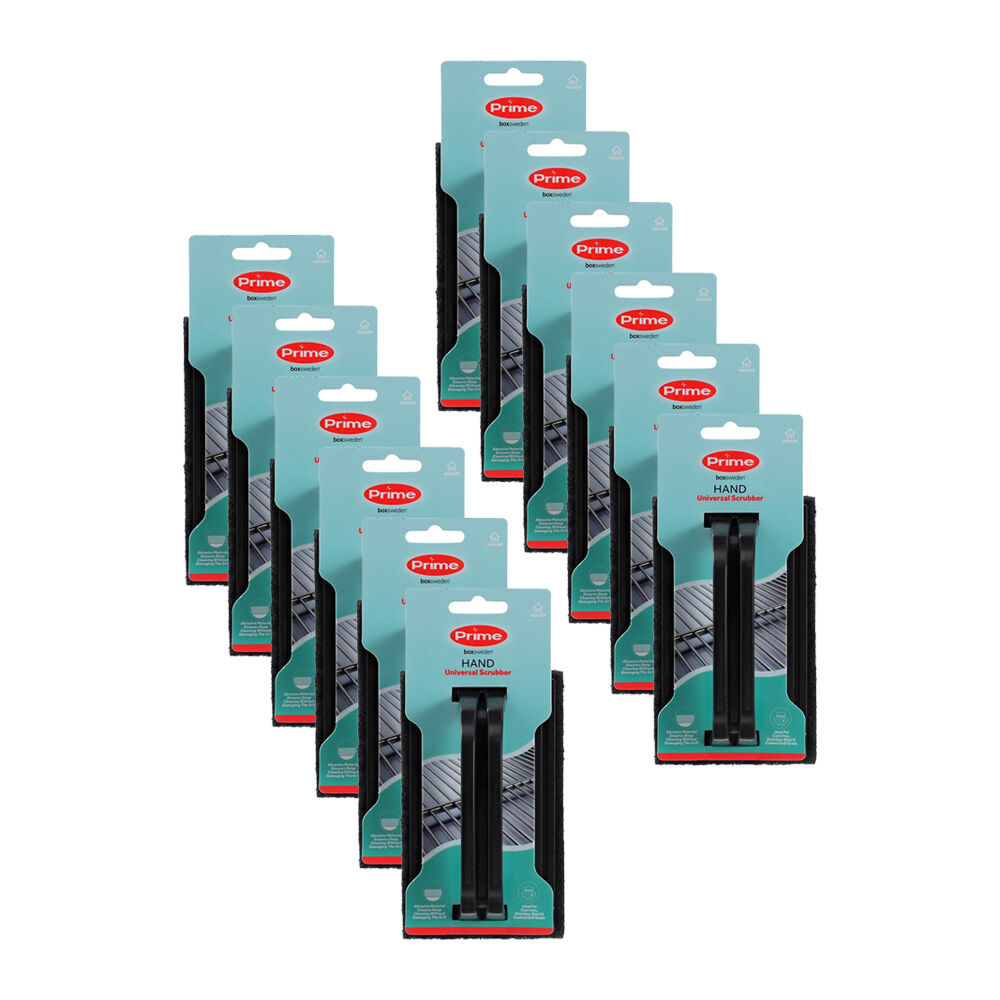 Boxsweden Prime Scourer Multipurpose Cleaning Scrubber w/ Handle Assorted (12 Pack)