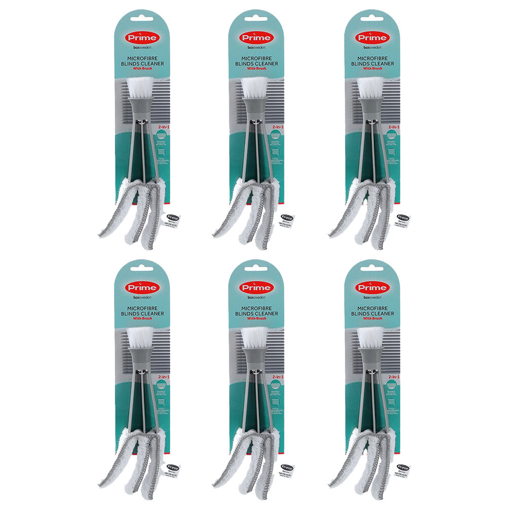Boxsweden Prime Microfibre Blinds Cleaning Tool w/ Brush Assorted (6 Pack)