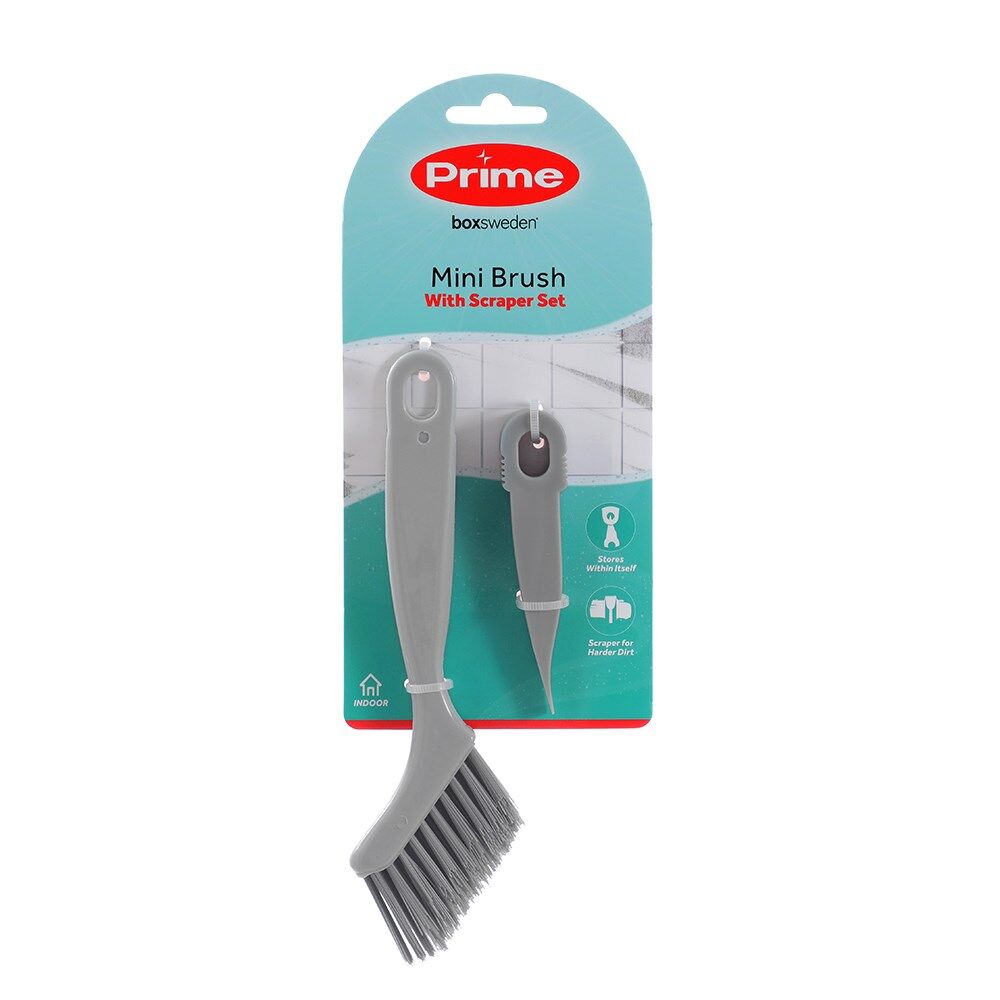 Boxsweden 2pc Boxsweden Prime Essential Cleaning Brush and Scraper Set Mini Assorted (12 Pack) — image 2