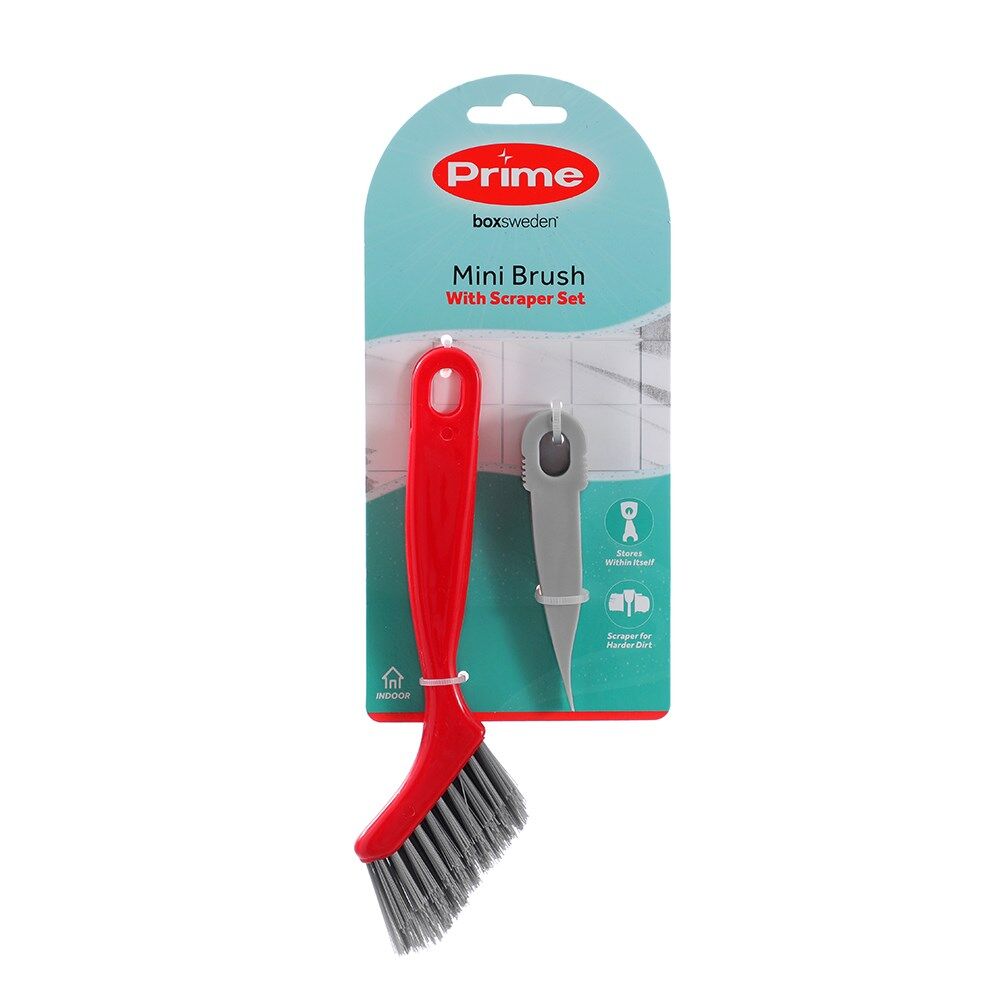 Boxsweden 2pc Boxsweden Prime Essential Cleaning Brush and Scraper Set Mini Assorted (12 Pack) — image 7