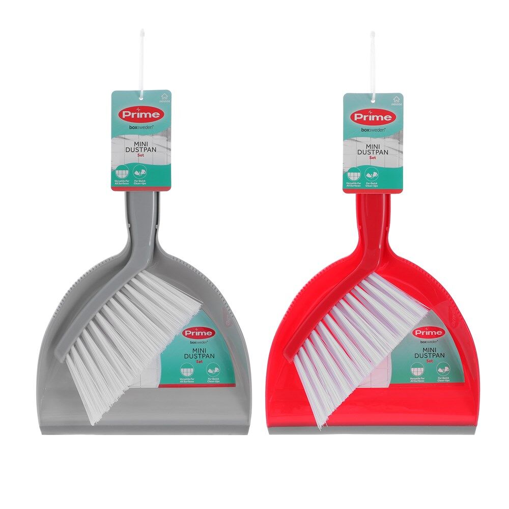 Boxsweden Prime Compact Indoor Dustpan and Snap-in-Brush Set Mini Assorted (4 Pack) — image 3