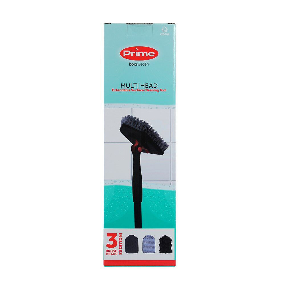 Boxsweden 3-in-1 Prime Multi Head Extendable Durable Surface Cleaning Tool