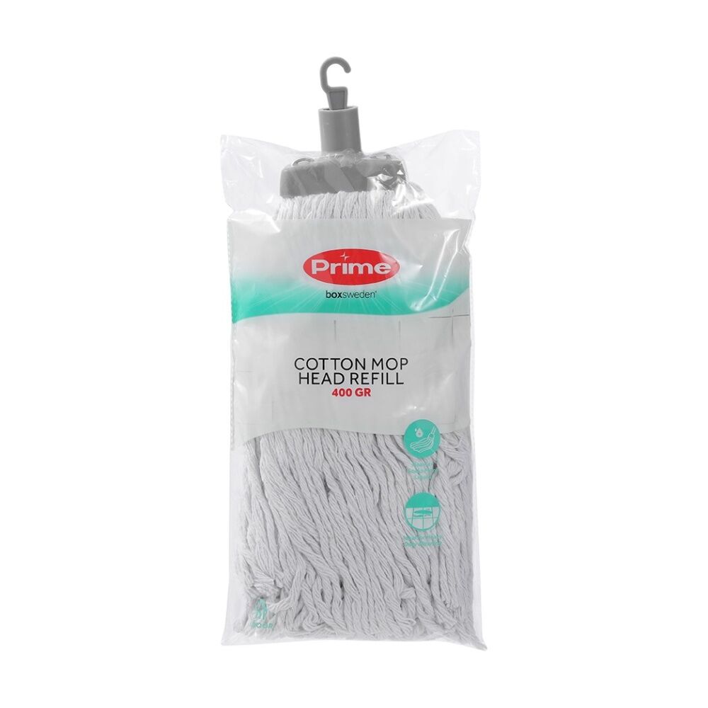 Boxsweden Prime Cotton Mop Refill 400GR Head for Cleaning Assorted (6 Pack) — image 2