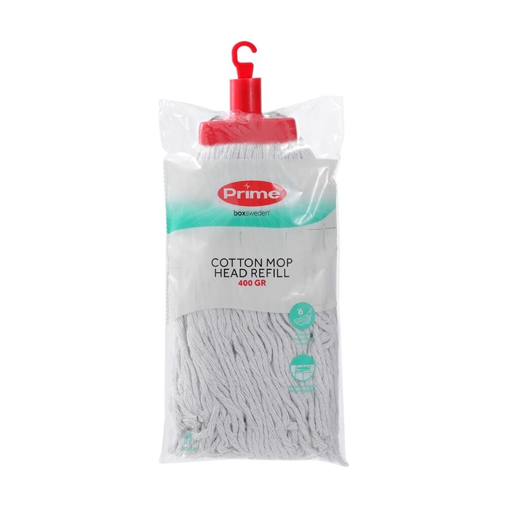 Boxsweden Prime Cotton Mop Refill 400GR Head for Cleaning Assorted (6 Pack) — image 5