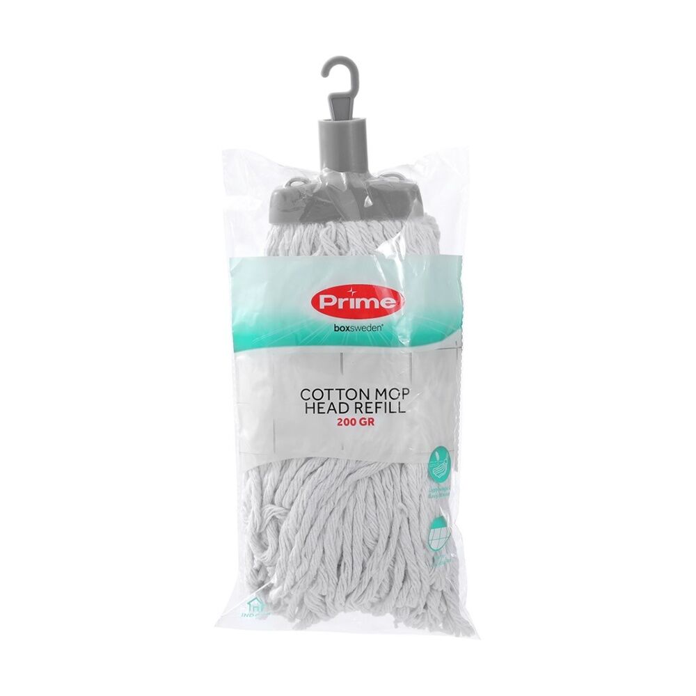 Boxsweden Prime Cotton Mop Refill 200GR Head for Cleaning Assorted (12 Pack) — image 2