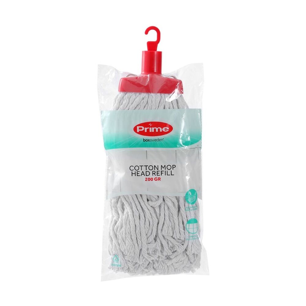 Boxsweden Prime Cotton Mop Refill 200GR Head for Cleaning Assorted (6 Pack) — image 4