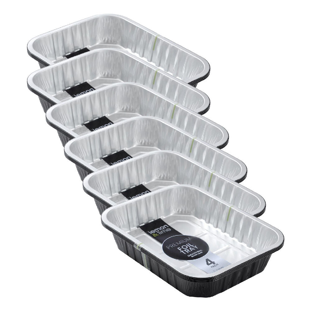 Lemon and Lime 6pc 4pc Premium Aluminium Two Tone Foil Container Pack