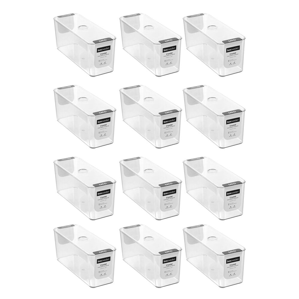 Boxsweden Cystal Cosmetics Storage/Container for Bathroom 22x9x10cm Clear (12 Pack)