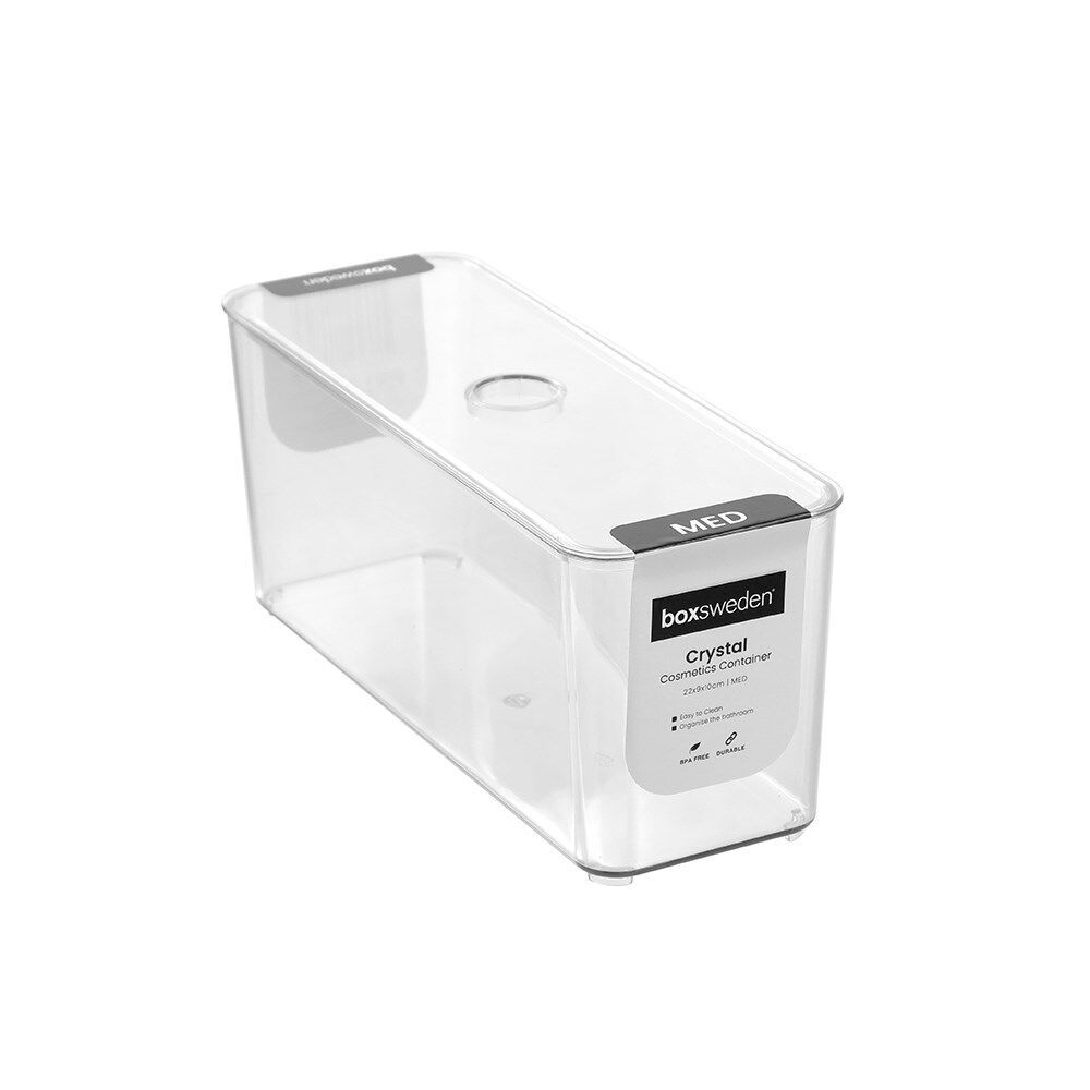 Boxsweden 22x9x10cm Clear Cystal Cosmetics Storage/Container for Bathroom