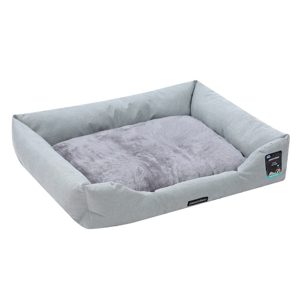 Paws and Claws 90x70x21cm Light Grey Walled Cushioned Pet Dog/Cat Bed