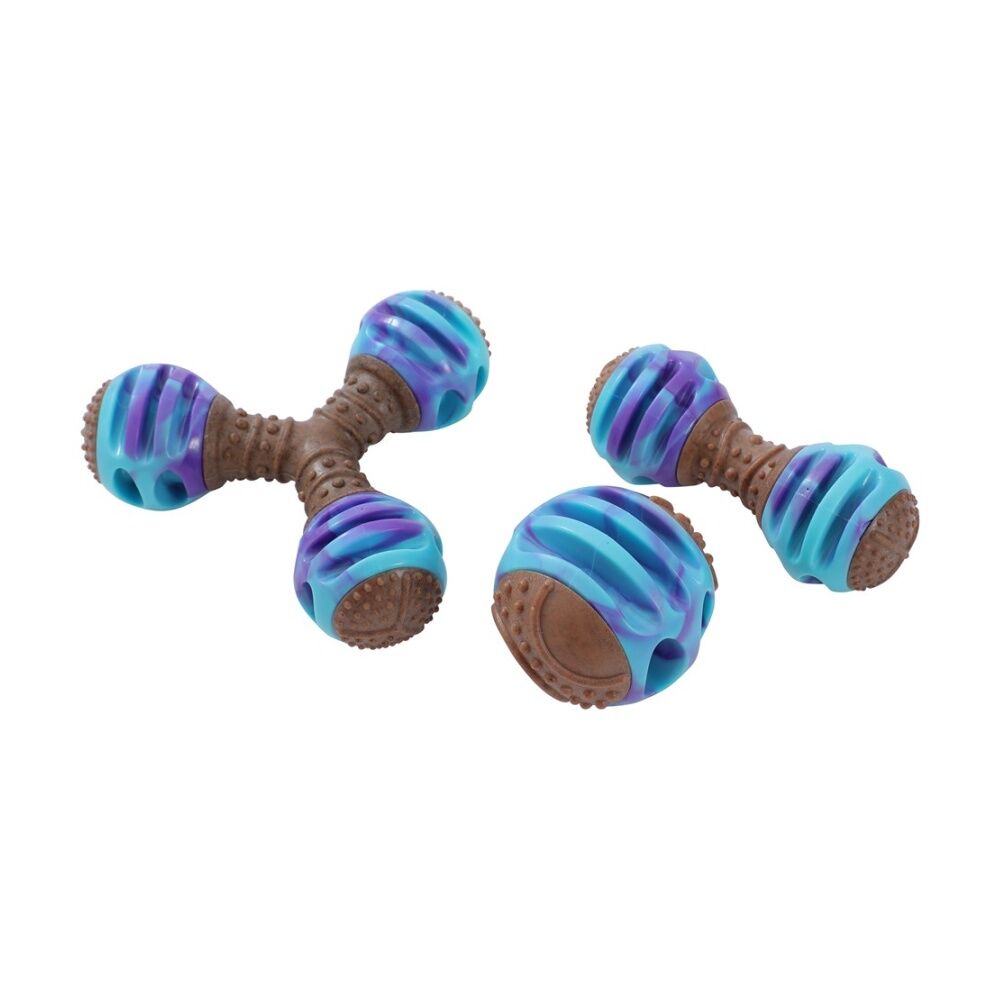 Paws and Claws Boobone TPR Giggle Dumbell Chicken and Peanut Butter Assorted — image 2