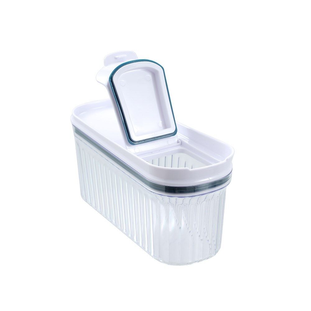 Lemon and Lime Crystal Ribbed Food Dispensing Container 1.5L/22x8x8cm Assrtd (4 Pack) — image 3