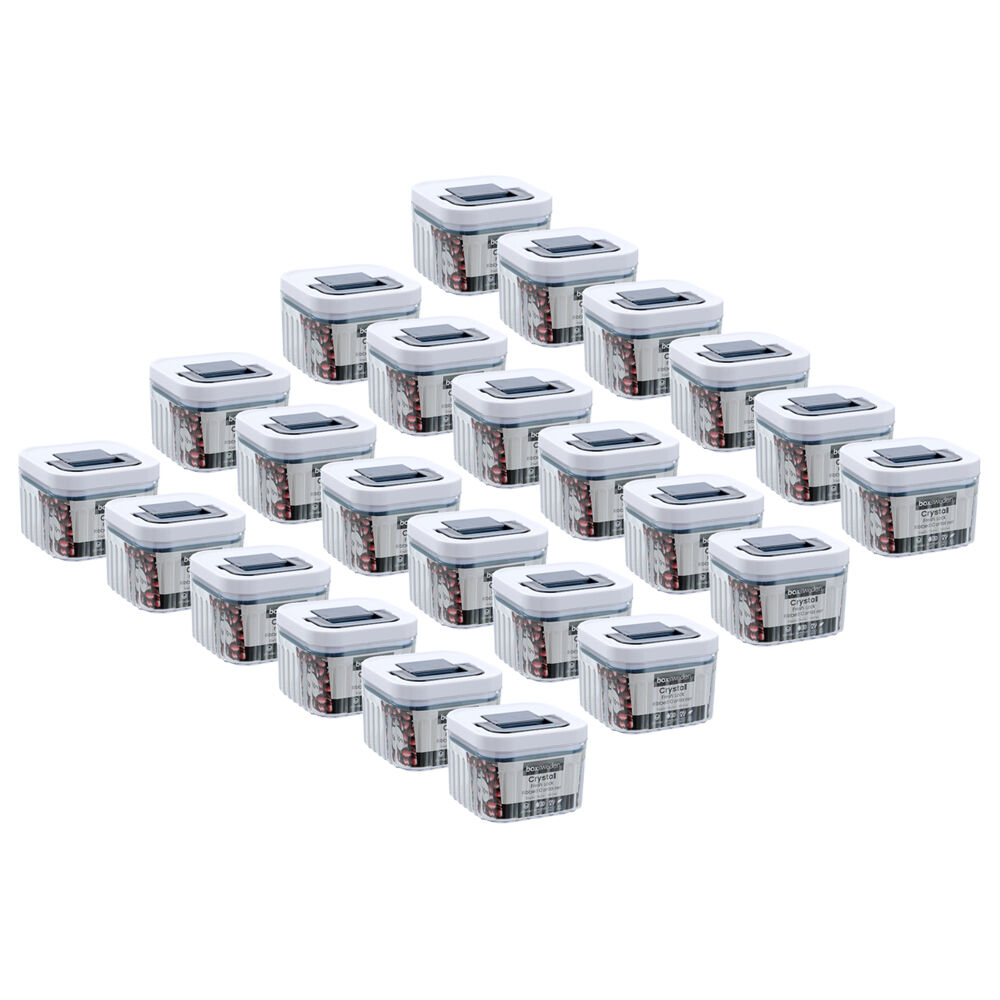 Lemon and Lime Crystal Ribbed Food Storage Container 350mL/7.5cm Assorted (24 Pack)