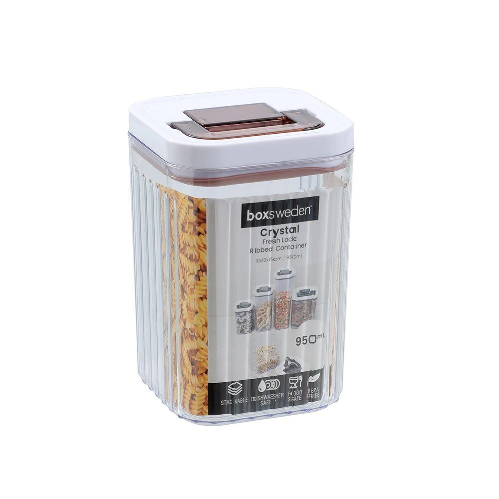 Lemon and Lime Crystal Ribbed Food Storage Container 950mL/15cm Assorted (12 Pack) — image 6