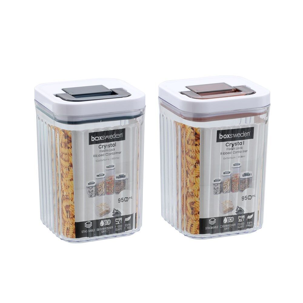 Lemon and Lime Crystal Ribbed Food Storage Container 950mL/15cm Assorted (12 Pack) — image 9