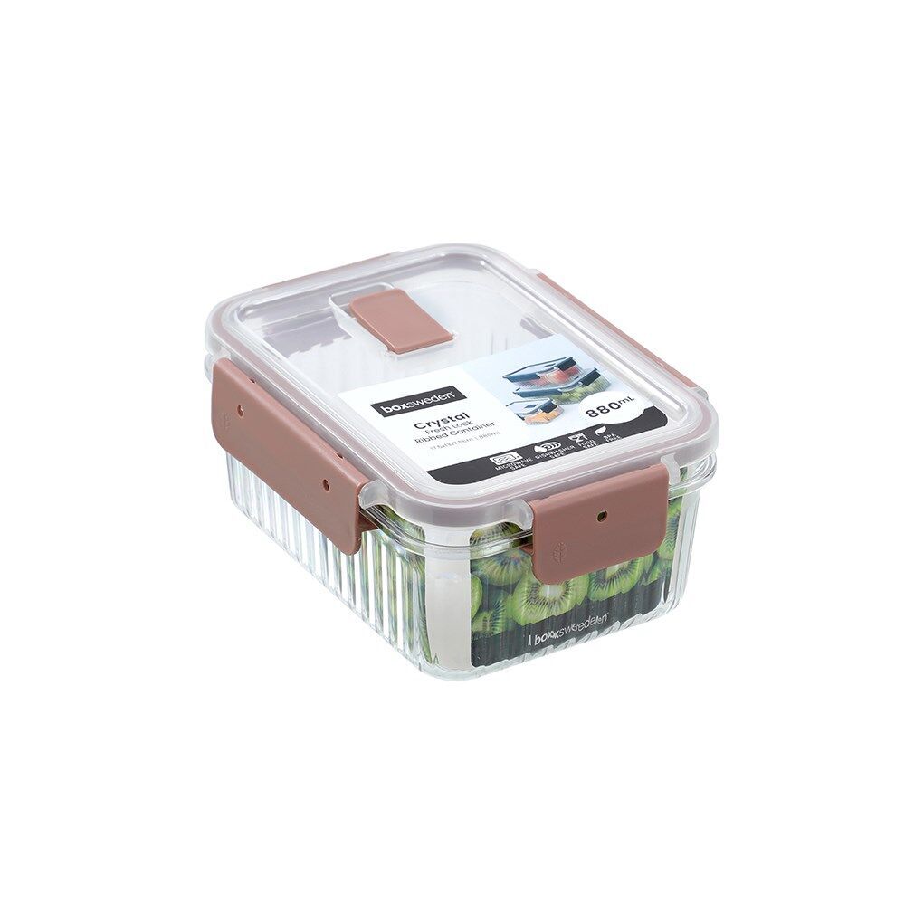 Lemon and Lime Crystal Ribbed Food Storage Container 880mL/7.5cm Assorted (12 Pack) — image 6