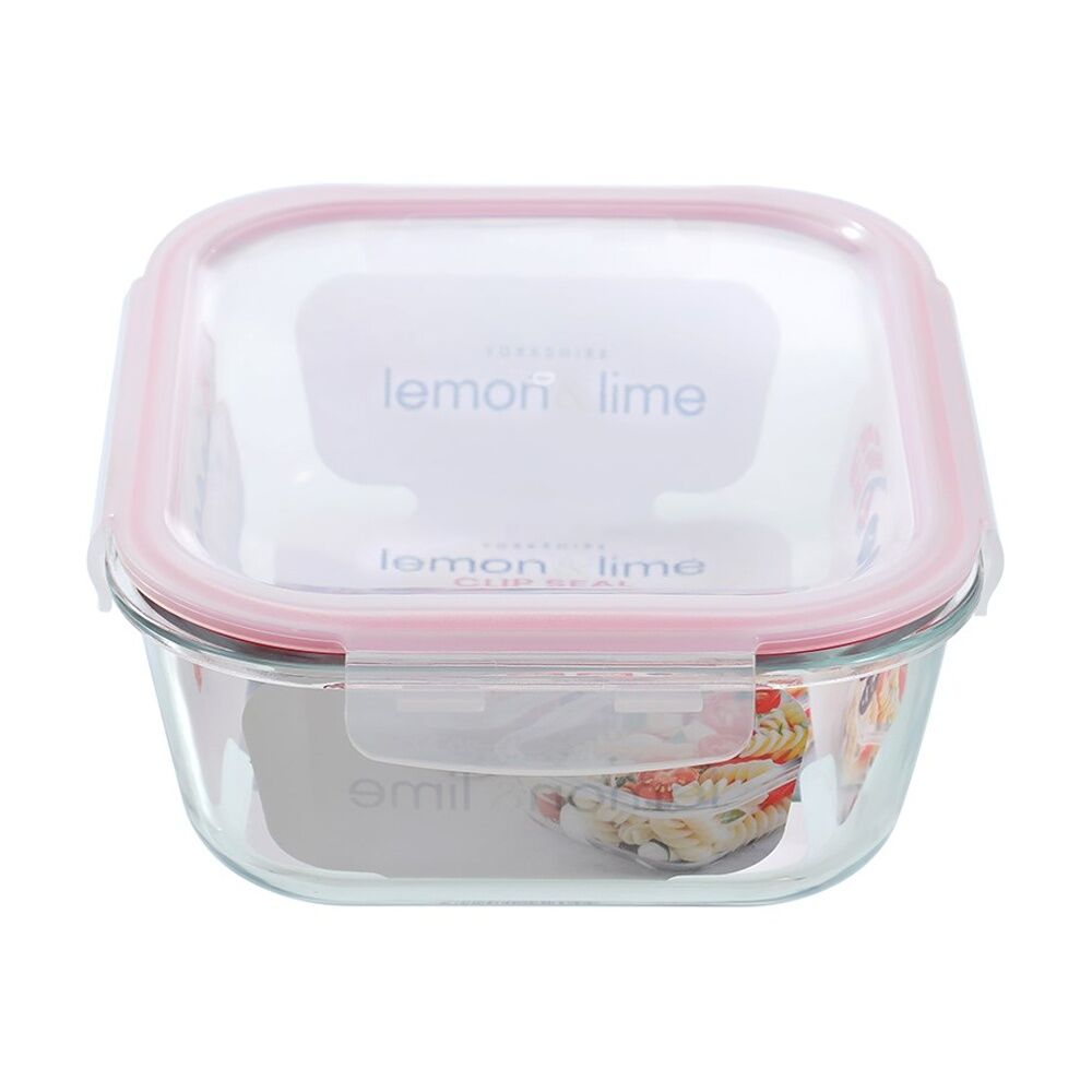 Lemon and Lime Yorkshire Glass Rectangle Clip Seal Container 2.3L Food Safe (6 Pack) — image 4