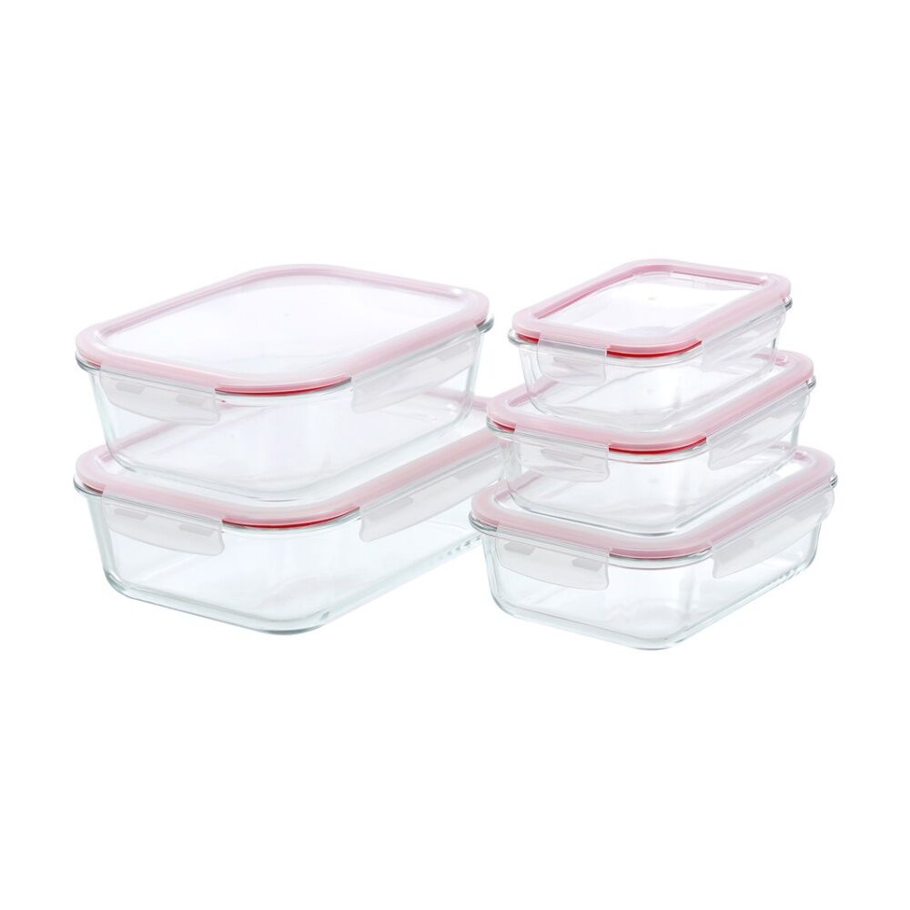 Lemon and Lime Yorkshire Glass Rectangle Clip Seal Container 2.3L Food Safe (6 Pack) — image 8