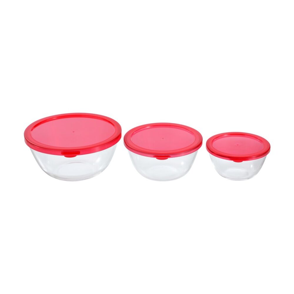 Lemon and Lime Yorkshire Glass Mixing Bowl Lidded 800ml 15x15x8cm Food Safe (24 Pack) — image 6