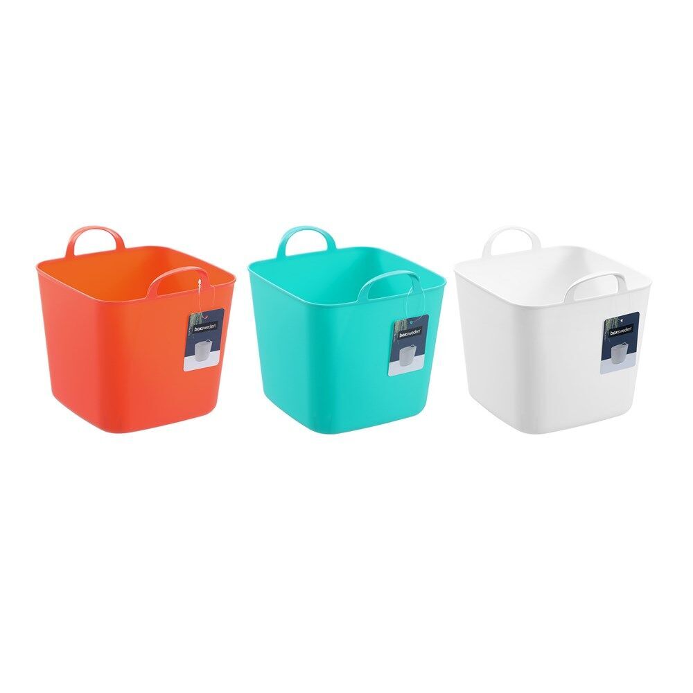Boxsweden Mini Flexible Storage Organiser Square Tub/Box 5L/23x20x20 Assrtd (12 Pack) — image 9