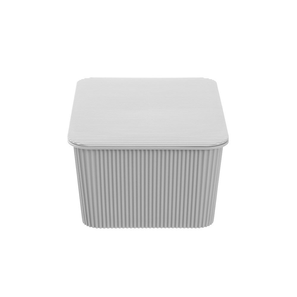 Boxsweden Discrete Durable Storage Basket Ribbed with Lid Assorted — image 4