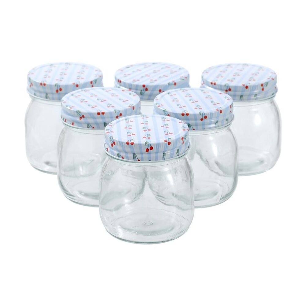 Lemon and Lime Roma Cherry Stripe Deco Conserve Jar 300ml Food Safe (6 Pieces) — image 5