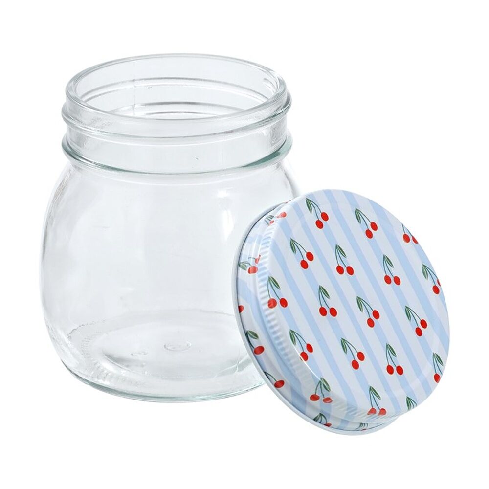 Lemon and Lime Roma Cherry Stripe Deco Conserve Jar 300ml Food Safe (6 Pieces) — image 2
