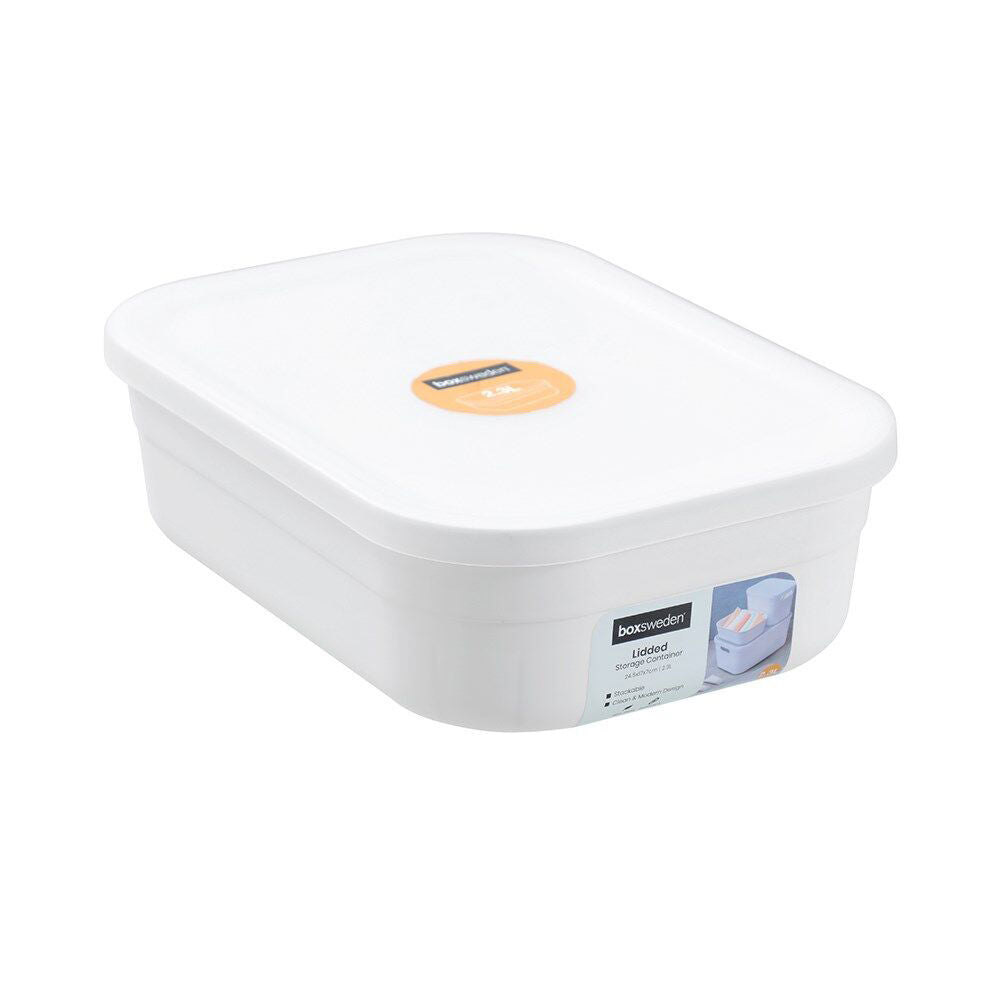Boxsweden Stackable Durable Storage Container with Lid 24.5cm 2.3L (24 Pack) — image 2
