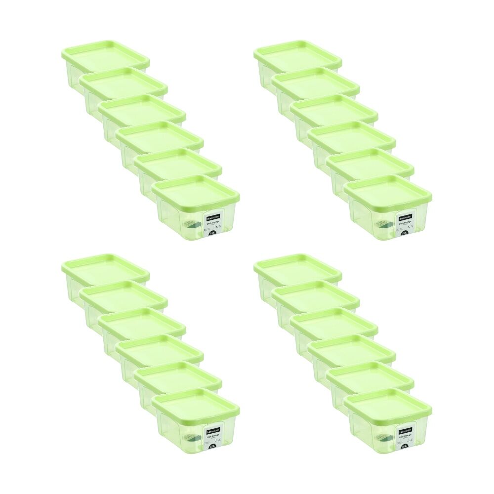 Boxsweden Click Storage Box 2.3L Secure Lock Lid Home Organisation Assorted (24 Pack)