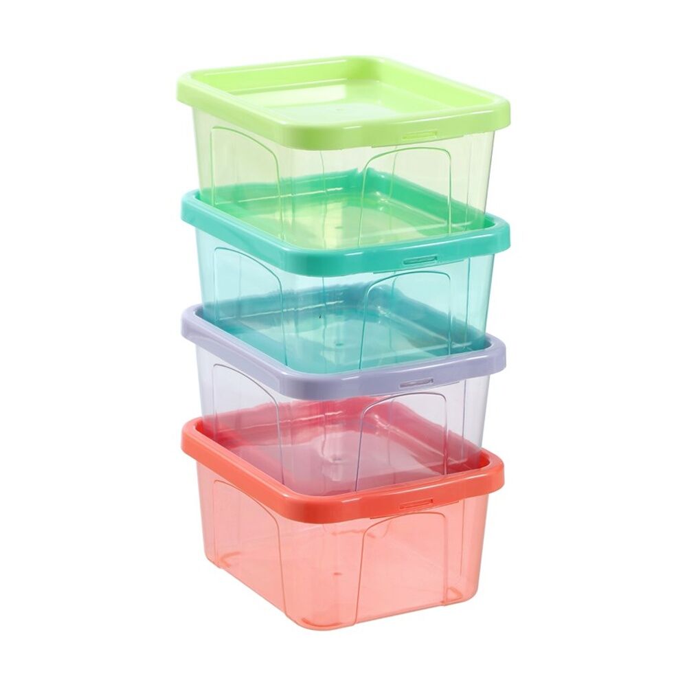 Boxsweden Click Storage Box 2.3L Secure Lock Lid Home Organisation Assorted (24 Pack) — image 4
