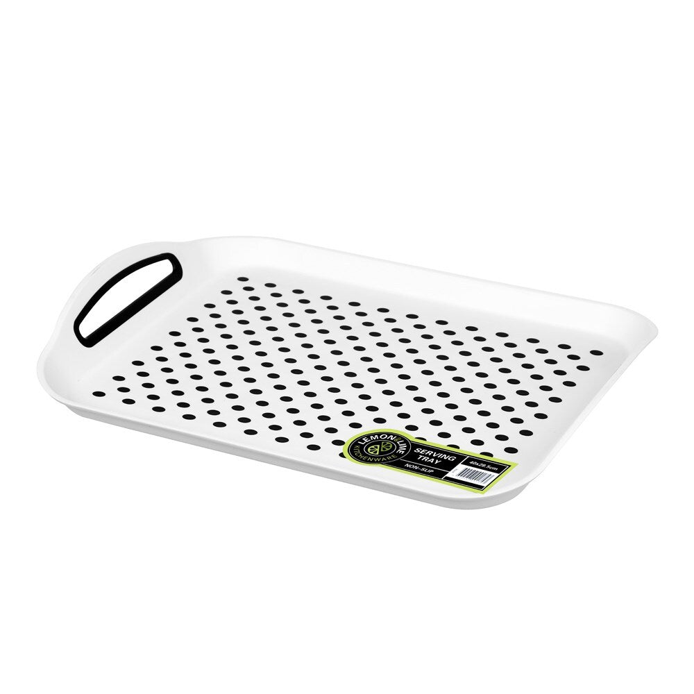 Lemon and Lime Lemon & Lime Serving Tray 40cm w/ TPR Non Slip Base Tableware Plate Table Dishes