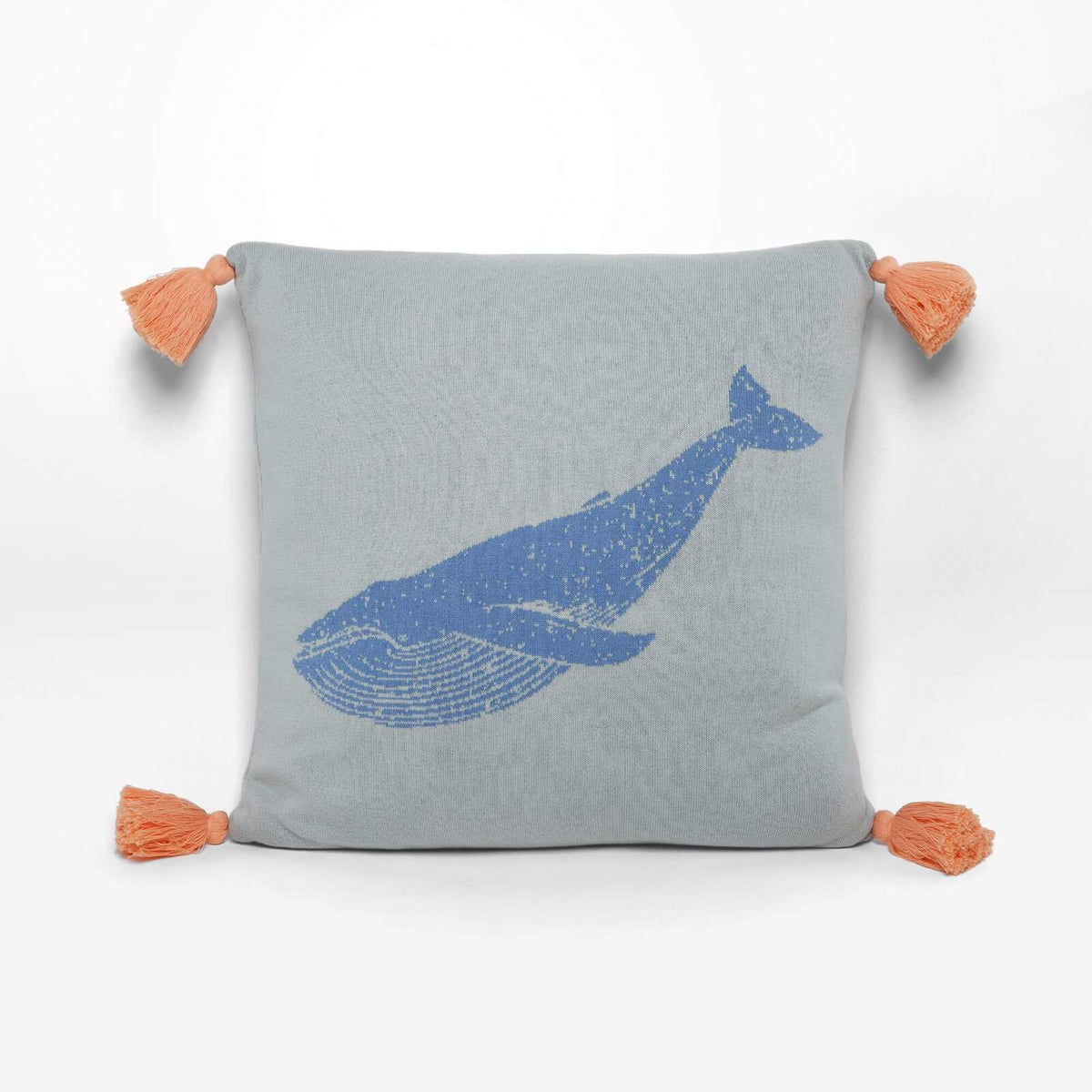 Rayell Kids/Childrens Whale Shaped Sky Blue Lounge/Bed Cushion Decor 45x45cm