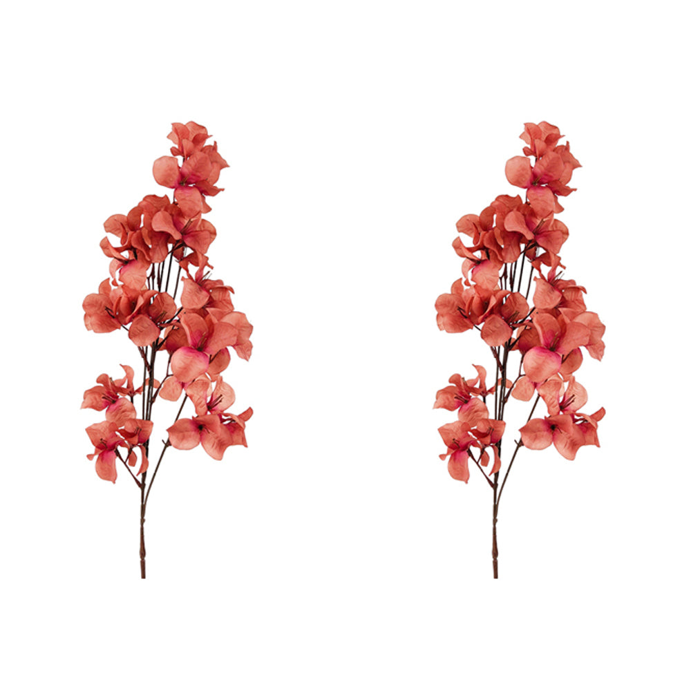 Urban Dried Look Flower 70cm Artificial Bougainvillea Stem Decor Light Pink (2 Pack)