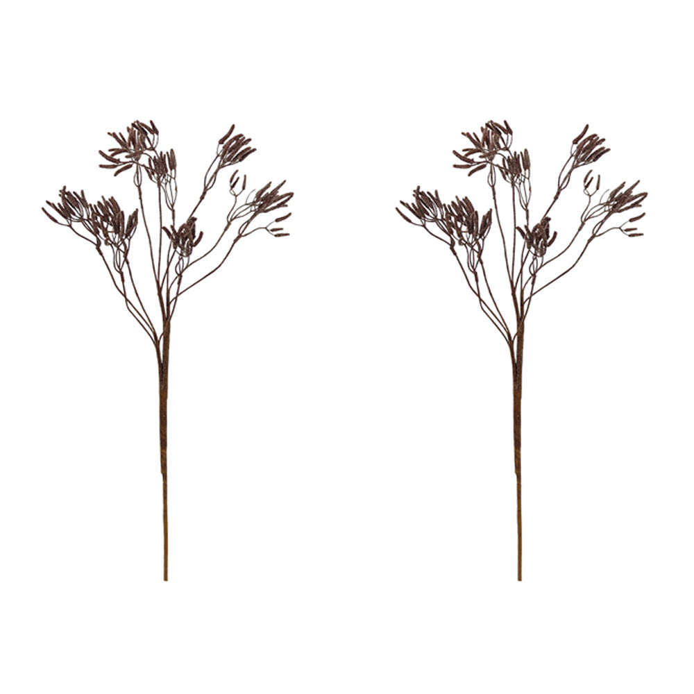 Urban Dried Look Flower 70cm Artificial Kangaroo Paw Stem Plastic Decor Pink (2 Pack)