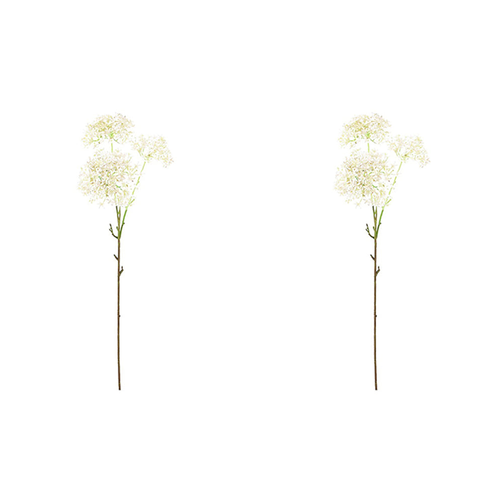 Urban 76cm Star Flower Stem Artificial Plant - White (2 Pack)