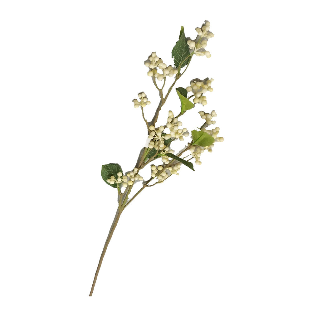 Urban 77cm Berry Stem Artificial Flower Faux/Fake Indoor Home Room Decor White