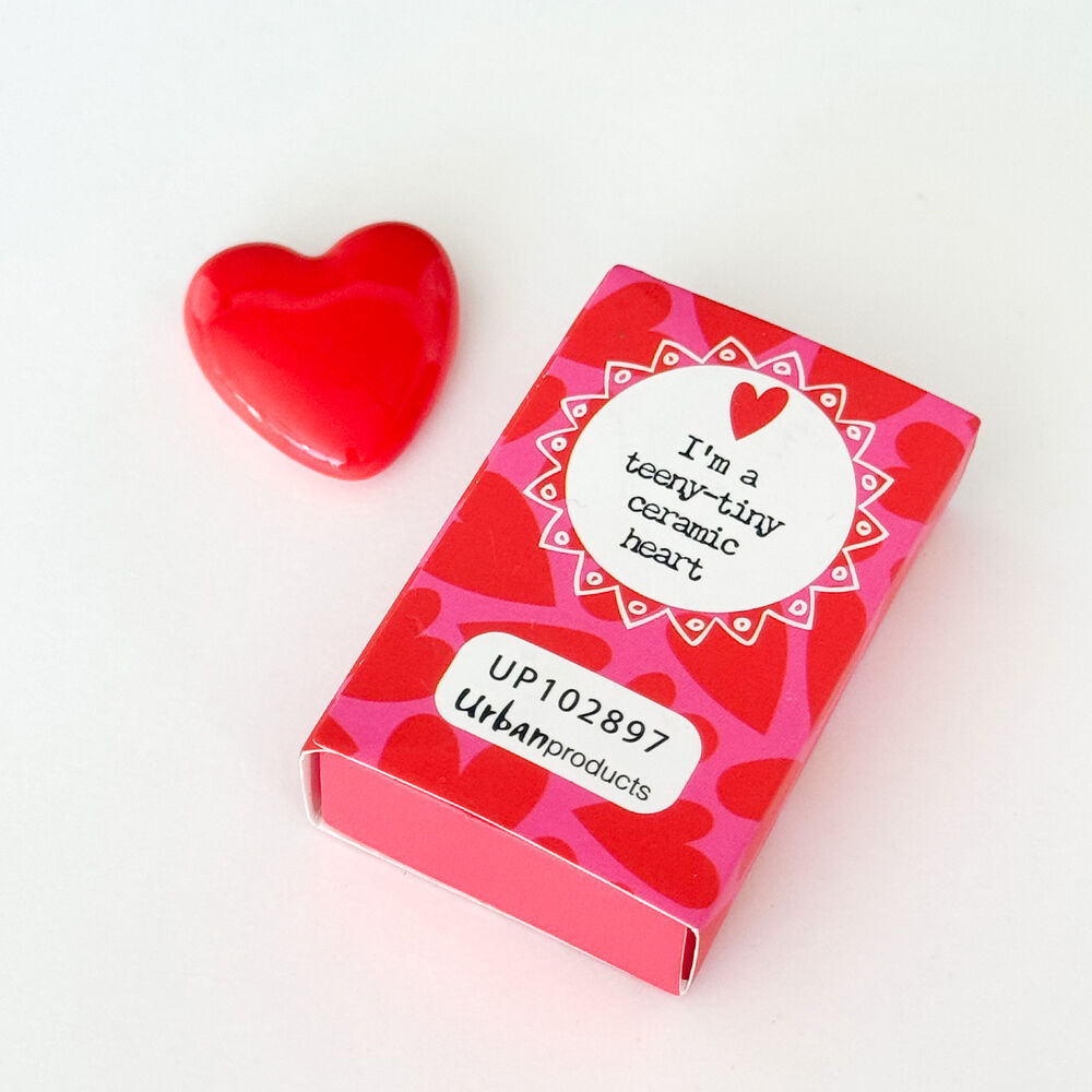 Urban Love Heart Matchbox Memory Gift Keepsake Figurine 5cm Pink (8 Pack) — image 3