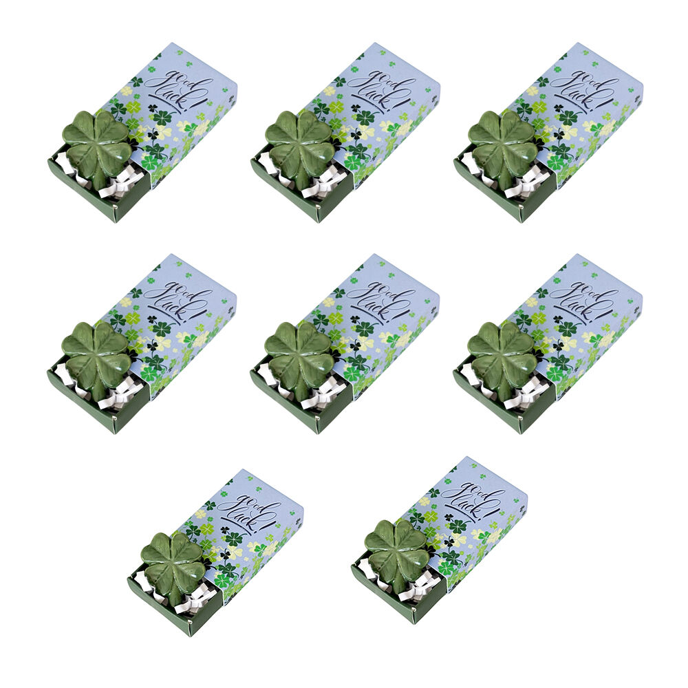 Urban Good Luck Matchbox Memory Gift Keepsake Figurine 5cm Blue (8 Pack)