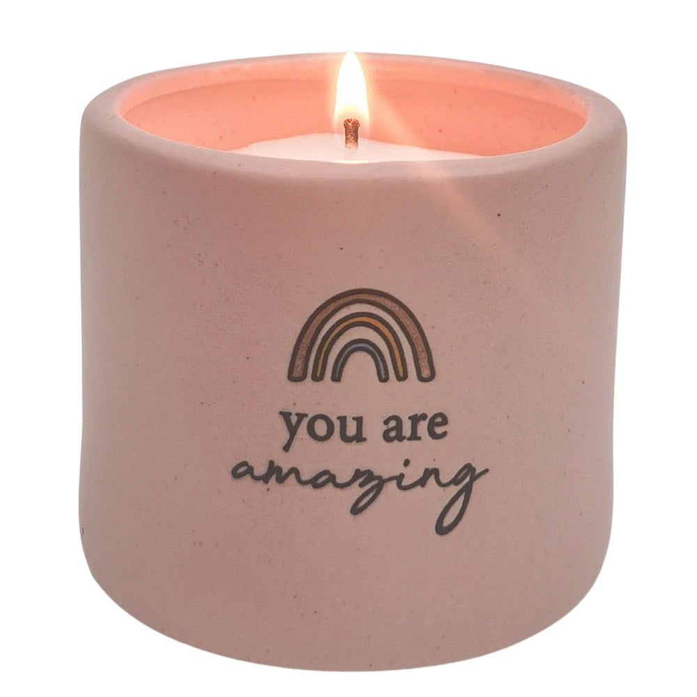 Urban You are Amazing Candle Pink 7cm Gift Keepsake Present Ceramic Set