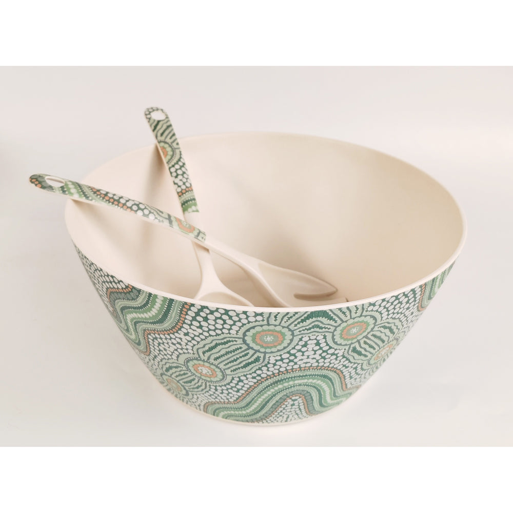 Urban ES Journey 25cm Bamboo Fibre Salad Bowl Kitchen Serving Dinnerware Green — image 2