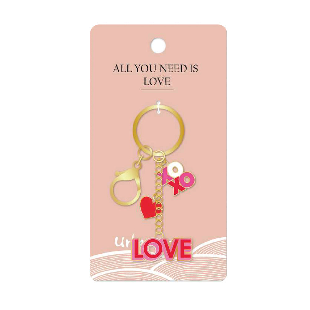Urban Products Love Decorative Keyring/Keychain Accessory Pink/White 12cm
