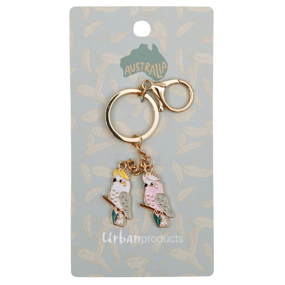 Urban Australiana Birds Keyring White Pink Display Decorative Keepsake (3 Pack) — image 2
