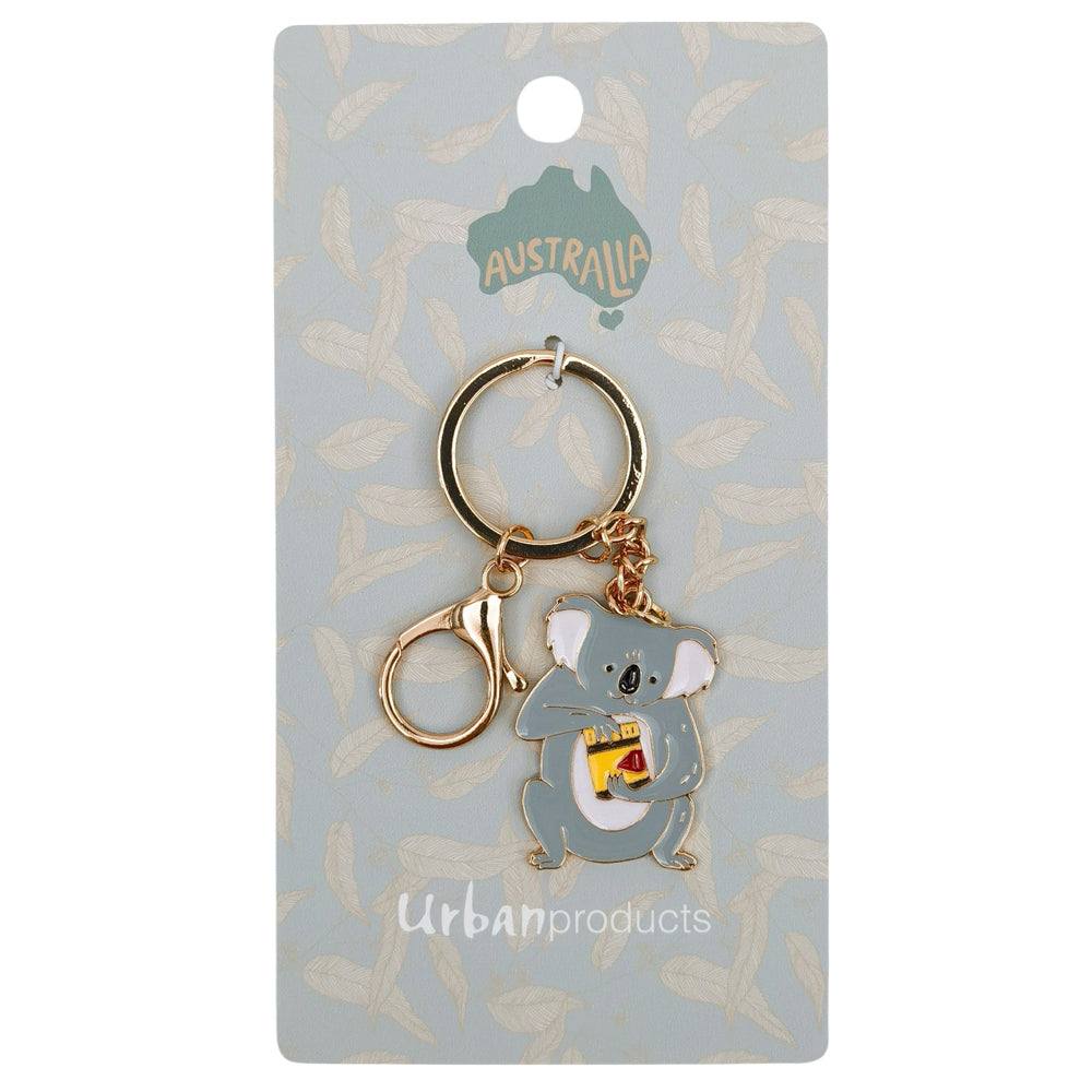 Urban RT Koala Icon Keyring Grey 12cm Display Decorative Keepsake Home Decor (3 Pack)
