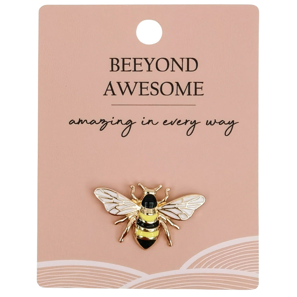 Urban Bee Memento Pin Yellow 2cm Display Decorative Keepsake Home Decor (6 Pack)