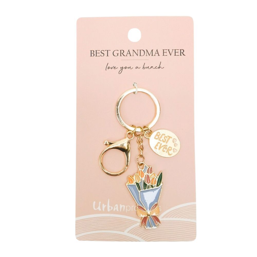 Urban Brand Best Mum Keyring & Best Grandma Keyring Combo Set 12cm Pink/Blue — image 3